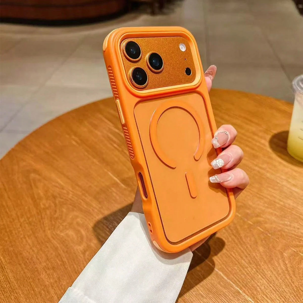 Shockproof Matte Transparent Magnetic Phone Case Compatible With IPhone 16/17 Pro Max, Personalized Minimalist Slim Protective Cover For IPhone 14/13/12/11, Anti-Slip For IPhone 16 Plus