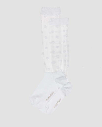 Short Heart Mesh Organic Cotton Blend Socks