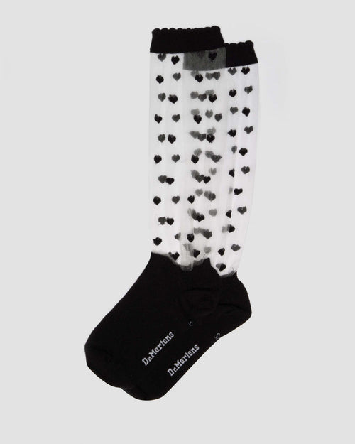 Short Heart Mesh Organic Cotton Blend Socks