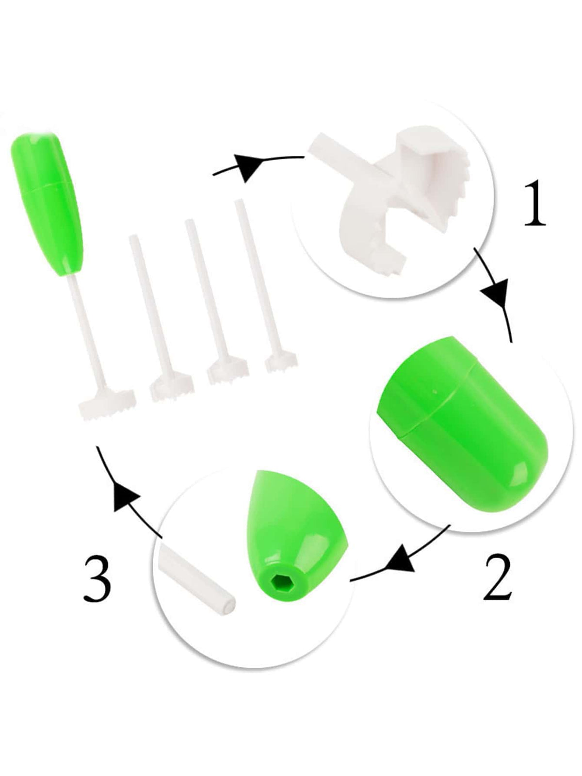 SikeSike 1pc Plastic Corer Tool, Vegetable Fruit Digging Device For Kitchen