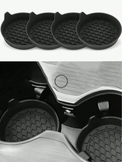 Silicone Car Cup Holder Coaster, Anti-Slip Design, Rhinestone Crystal Inlaid, Car Water Bottle Base, Car Water Bottle Anti-Slip Pad, Water Bottle Base, Car Interior Anti-Slip Pad, Car Interior Accesso