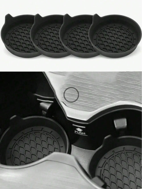 Silicone Car Cup Holder Coaster, Anti-Slip Design, Rhinestone Crystal Inlaid, Car Water Bottle Base, Car Water Bottle Anti-Slip Pad, Water Bottle Base, Car Interior Anti-Slip Pad, Car Interior Accesso