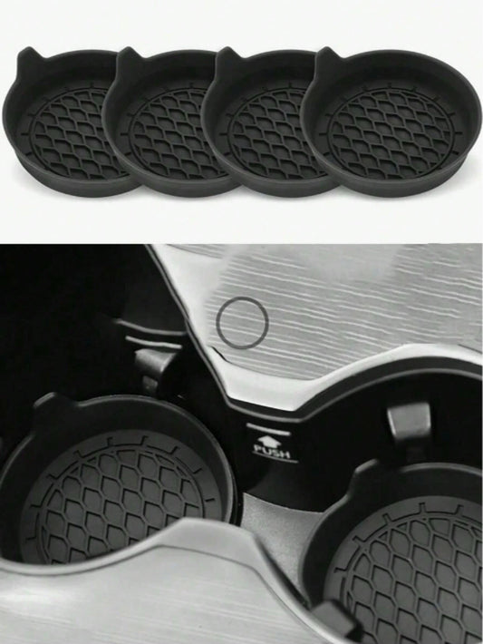 Silicone Car Cup Holder Coaster, Anti-Slip Design, Rhinestone Crystal Inlaid, Car Water Bottle Base, Car Water Bottle Anti-Slip Pad, Water Bottle Base, Car Interior Anti-Slip Pad, Car Interior Accesso