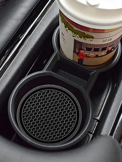 Silicone Car Cup Holder Coaster, Anti-Slip Design, Rhinestone Crystal Inlaid, Car Water Bottle Base, Car Water Bottle Anti-Slip Pad, Water Bottle Base, Car Interior Anti-Slip Pad, Car Interior Accesso