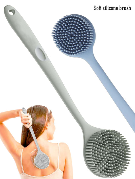 Silicone Long-Handle Bath Brush Back Scrubber Shower Exfoliating Brush Body Massager,Bag,Organizer,Storage,Hair Clips