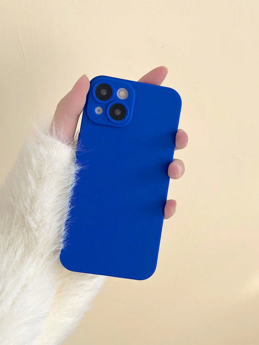 Simple Solid Blue Phone Case, Compatible With IPhone 17 Pro Max, 16, 16 Pro Max, 16 Pro, 16 Plus