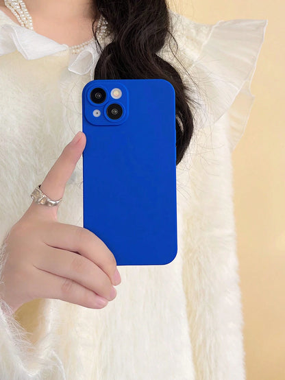 Simple Solid Blue Phone Case, Compatible With IPhone 17 Pro Max, 16, 16 Pro Max, 16 Pro, 16 Plus