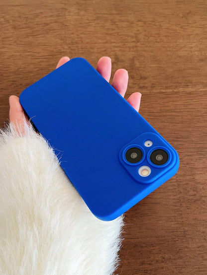 Simple Solid Blue Phone Case, Compatible With IPhone 17 Pro Max, 16, 16 Pro Max, 16 Pro, 16 Plus