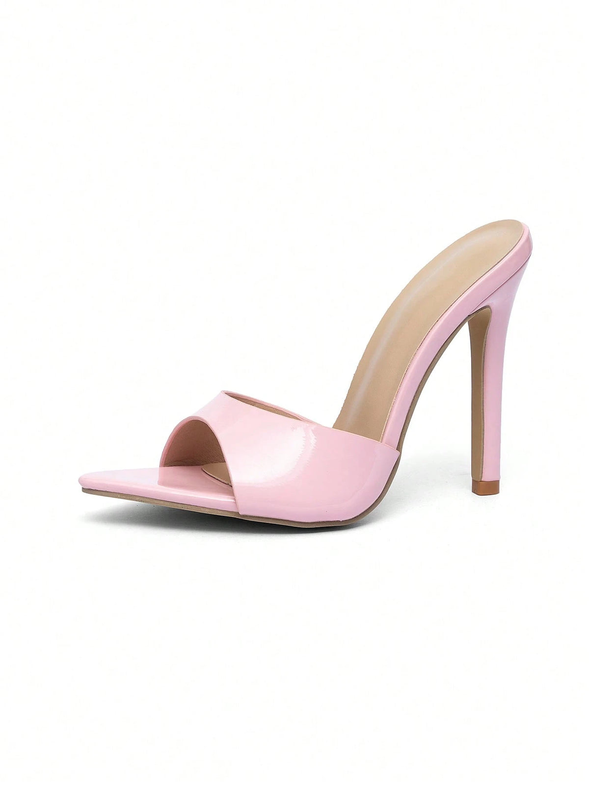 Simple & Versatile Pink High Heel Sandals, Thin Stiletto Heel, Fashionable Sexy Elegant Mule Shoes For Summer Party & Formal Occasions