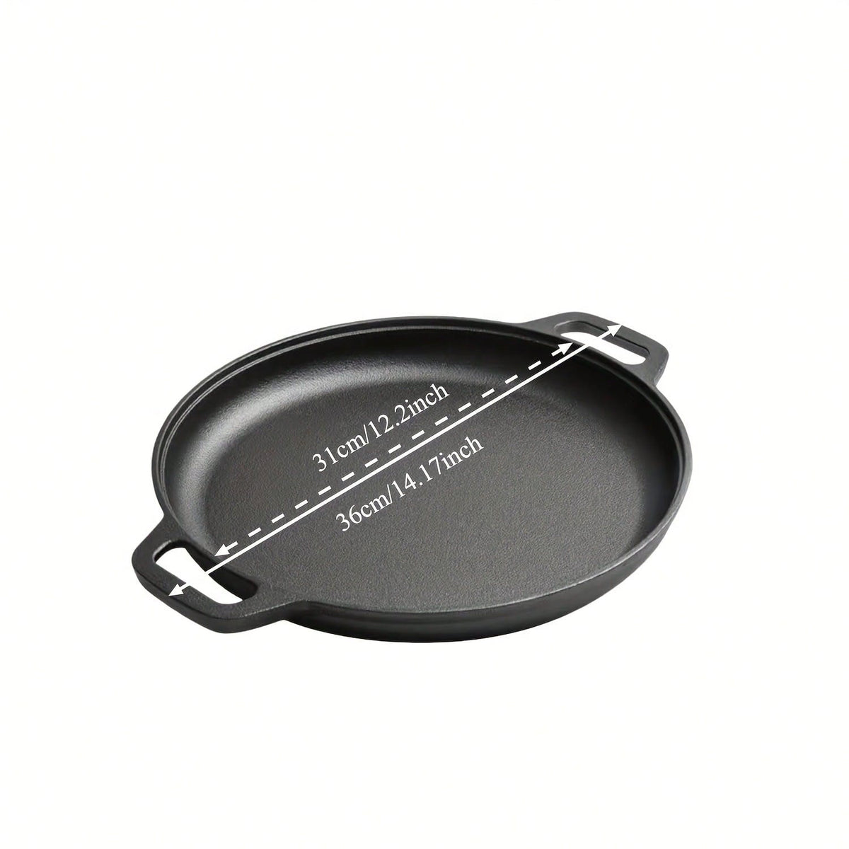 SKYNEST 1/2/3pcs Cast Iron Pan, Pre Seasoned, Multifunctional, Non-Stick, For Pizza Lovers, For Home Kitchens, Outdoor Cooking, Durable, Even-Heating, Versatile, Compatible With All Stoves, Perfect Fo