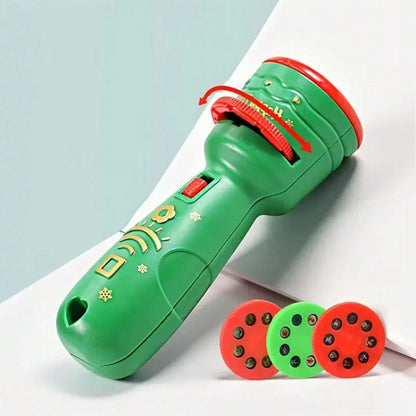 SKYQITIAN 2-In-1 Projector And Flash Light, Fun Christmas Flashlight Projector, Novel Gift Flashlight Projection Luminous Fun Educational Early Childhood Projector Lamp Suitable For Boys And Girls Fun