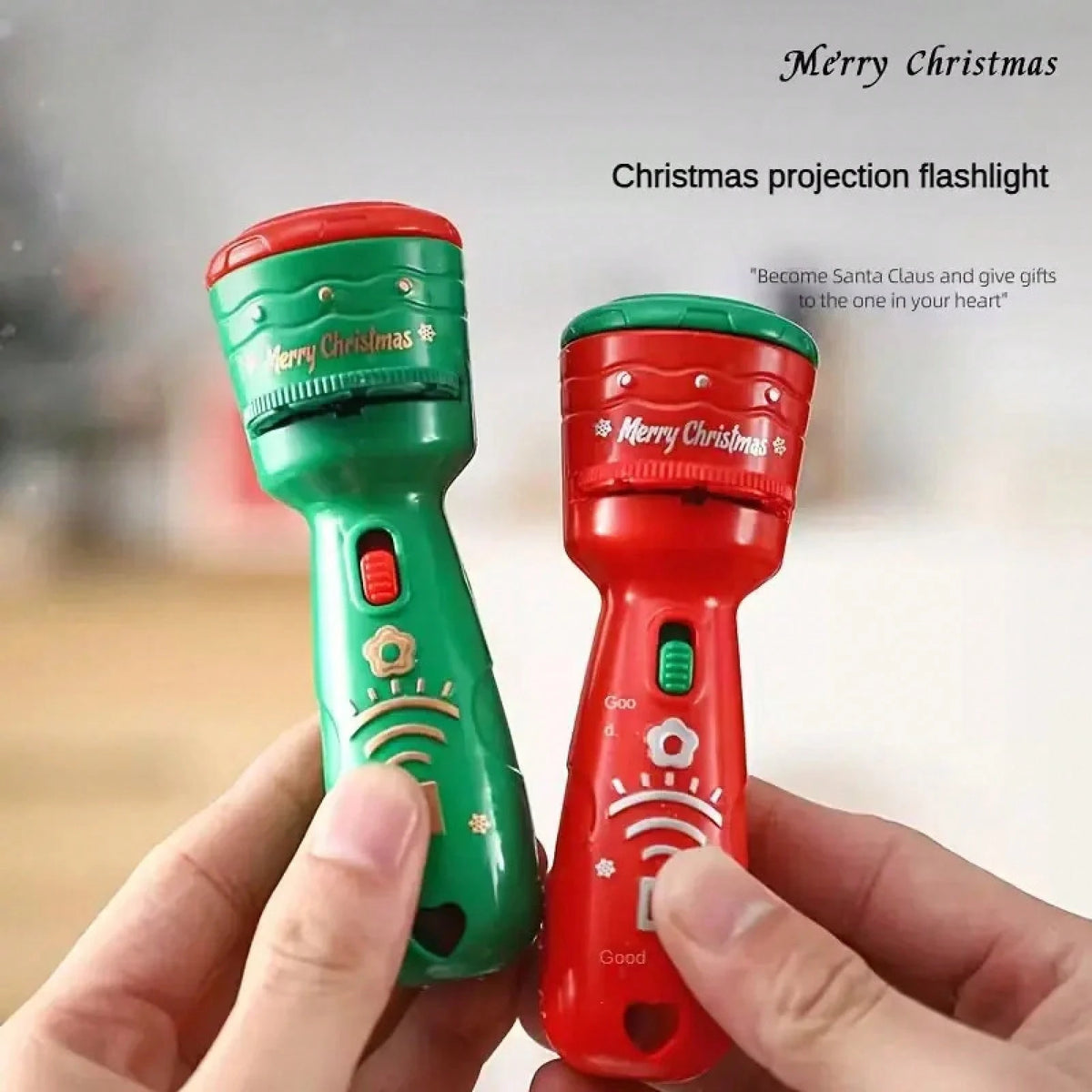 SKYQITIAN 2-In-1 Projector And Flash Light, Fun Christmas Flashlight Projector, Novel Gift Flashlight Projection Luminous Fun Educational Early Childhood Projector Lamp Suitable For Boys And Girls Fun