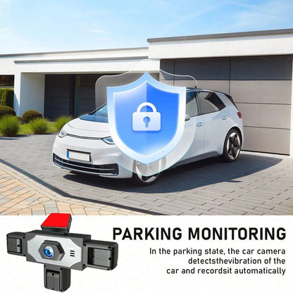 SKYWORTH SIDAKEYE 360° Panoramic 5-Channel Dash Cam, Supports 1080P Full HD Recording, Equipped With Front, Rear, Left, Middle, Right Interior Cameras, Features Night Vision, Loop Recording-Suitable F