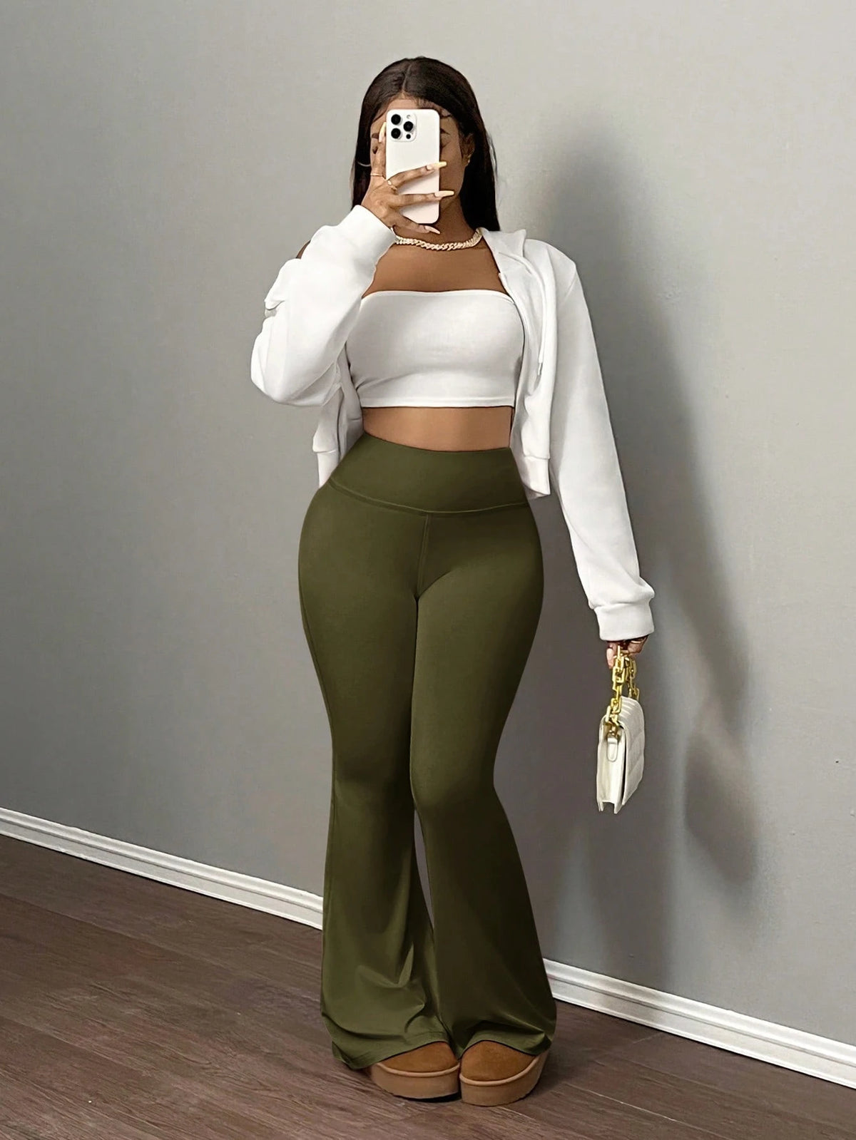 Slaydiva Women's High-Waisted Slimming Yoga Pants, Solid Color Stretch Fitness Leggings
