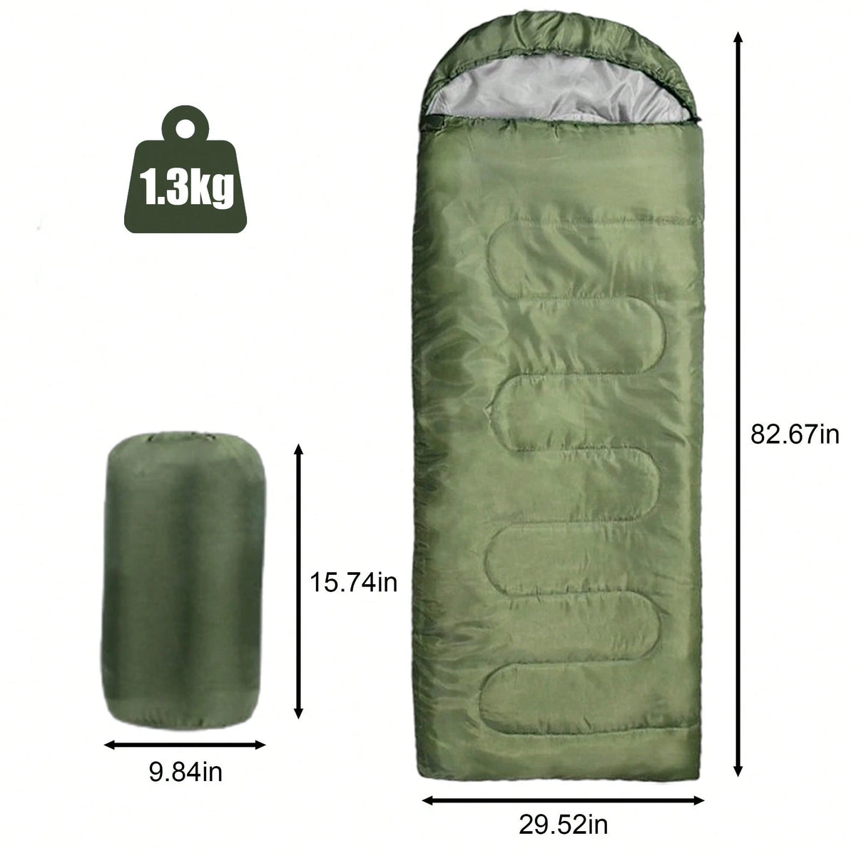 Sleeping Bag With Hood Portable Camping Sleeping Bag| Warm Hollow Cotton Filled Lightweight Envelope Sleeping Bag With Adjustable Strap & Windproof Hood| Outdoor Camping Office Use Blanket Sleeping