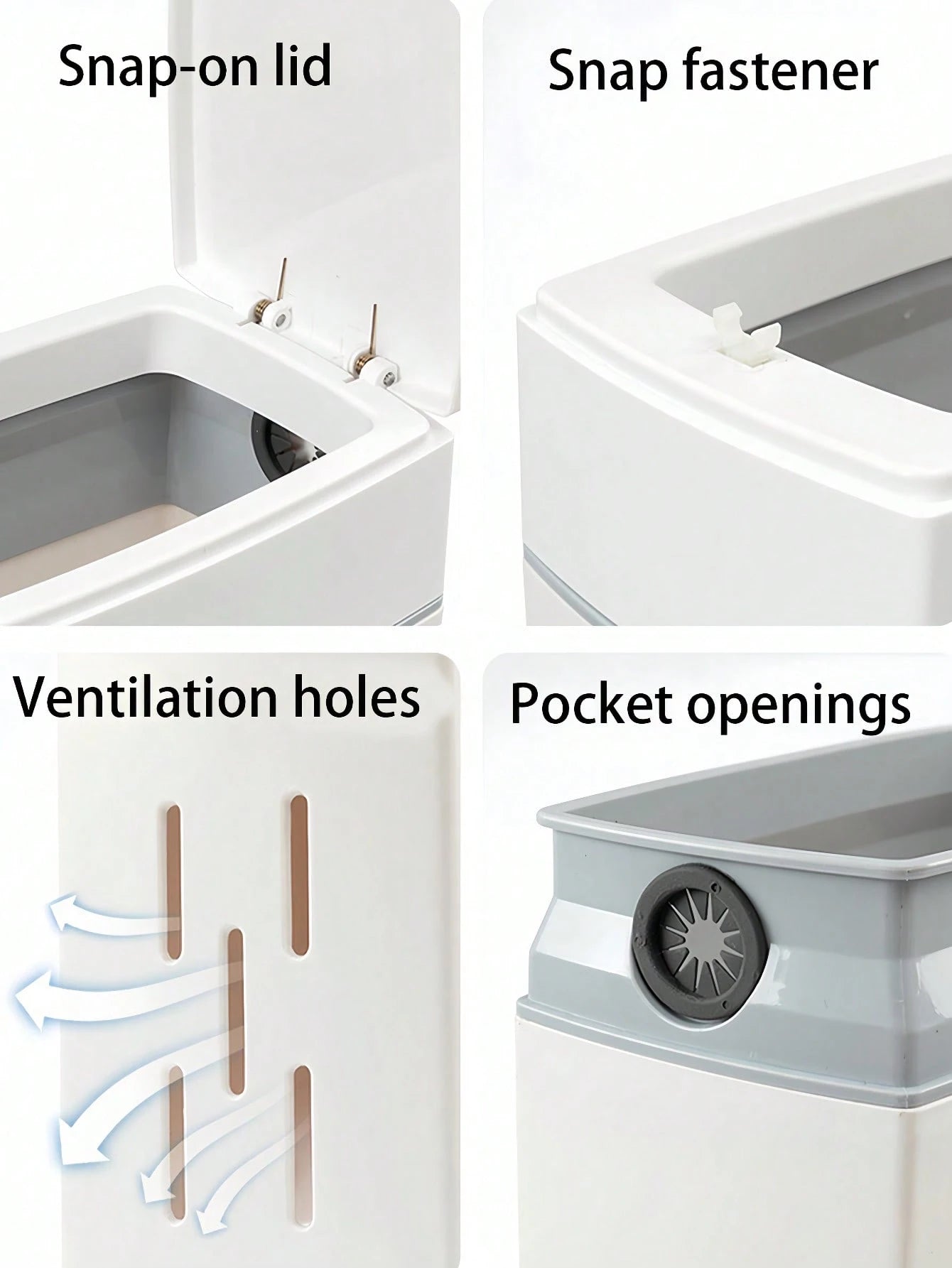 Slim Trash Can With Detachable Toilet Brush Holder, Minimalist Toilet Brush Set, Narrow Design Fits Between Washer And Toilet, Garbage Bin With Lid, Bathroom Waste Paper Basket, Gift For Women, Mother