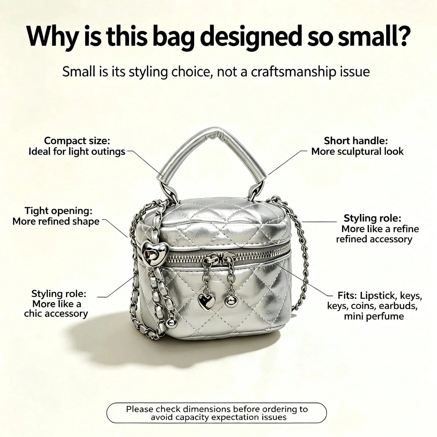 Small Wynndora Classic Diamond Quilted Handbag, Multifunctional Waterproof Zipper Closure Shoulder Bag For Daily Shopping
