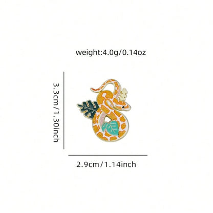 Snake Enamel Brooch Fashion Decorative Brooches Ornaments Lapel Bag Badges Jewelry Gifts 2025 New Style Pin For Clothes Bag Charm School Office Accessories Shirts Jacket Halloween Autumn-Winter Access