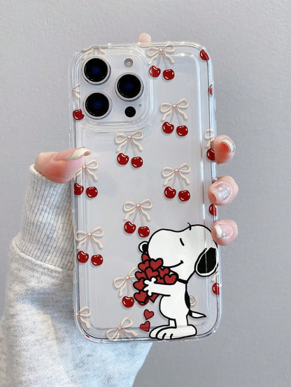 SNOOPY This Cartoon Anime Airbag Phone Case Is Made Of Anti-Drop Tpu Material And Can Be Given As A Holiday Gift. It Is Suitable For Apple Phones, And The New Model Is Suitable For IPhone13/14/15/16