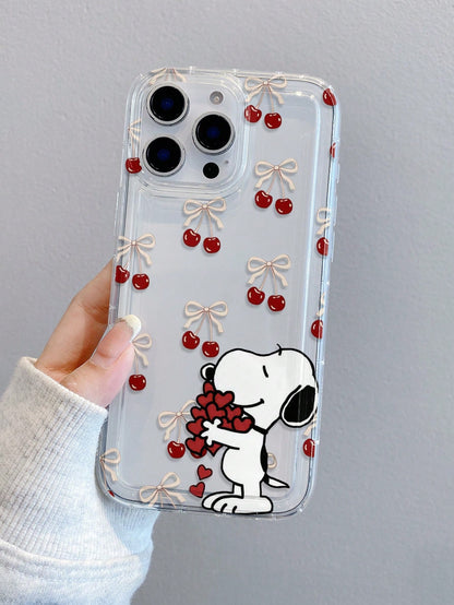 SNOOPY This Cartoon Anime Airbag Phone Case Is Made Of Anti-Drop Tpu Material And Can Be Given As A Holiday Gift. It Is Suitable For Apple Phones, And The New Model Is Suitable For IPhone13/14/15/16