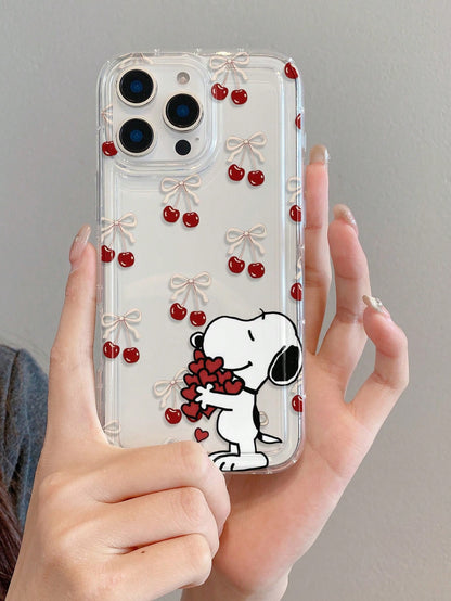 SNOOPY This Cartoon Anime Airbag Phone Case Is Made Of Anti-Drop Tpu Material And Can Be Given As A Holiday Gift. It Is Suitable For Apple Phones, And The New Model Is Suitable For IPhone13/14/15/16