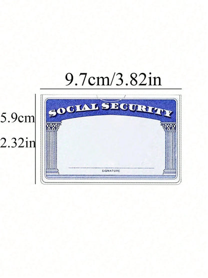 Social Security Card Protector Sleeves,Ultra Clear & Durable,Waterproof SSN/New Medicare/Credit Card Holder, Soft ID/Debit/Credit/Index Card Storage