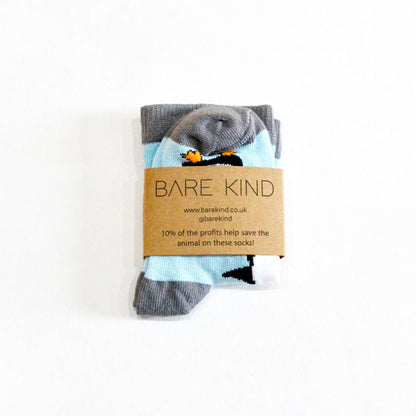 Socks Protecting Penguins  Bamboo Socks  3 Kids' Sizes - sock 6 - 9