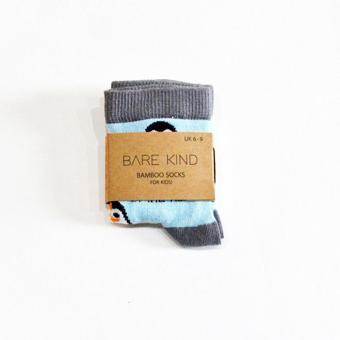 Socks Protecting Penguins  Bamboo Socks  3 Kids' Sizes - sock 6 - 9