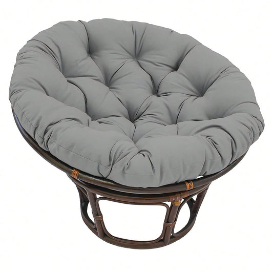 Soft Thick Papasan Cushion Only, 48" Large Circle Swing Egg Chair Pad Cushion With Polyester Cover (Without Chair), Waterproof UV Resistant Hammock Replacement For Indoor & Outdoor Garden Patio