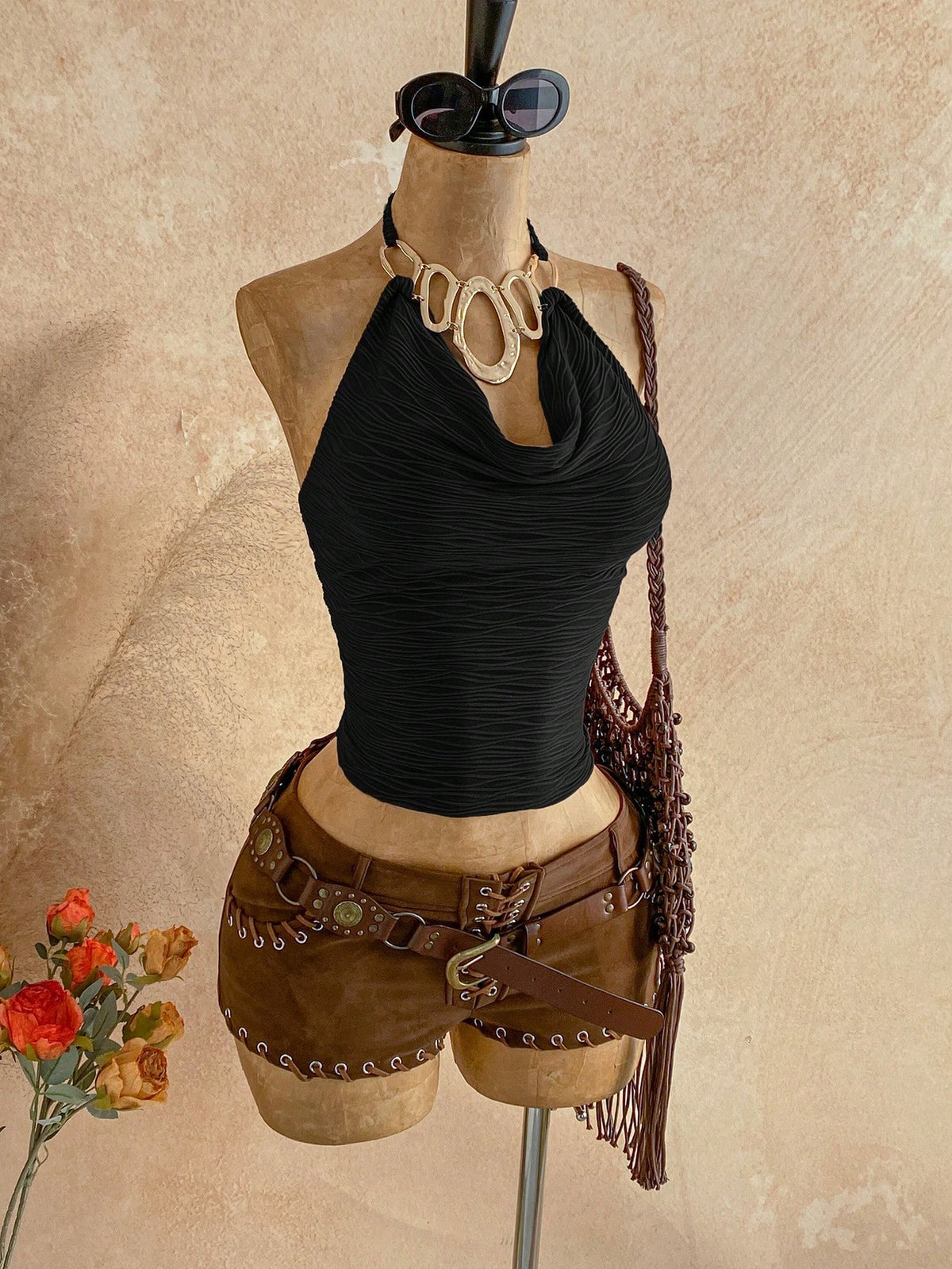Soleia Spring/Summer New Casual Vacation Western Beach Wedding Guest Attire Graduation Brunch St. Patrick's Day Spring Break Easter Music Festival Elegant Bohemian Tropical Halter Backless Tie Strap M