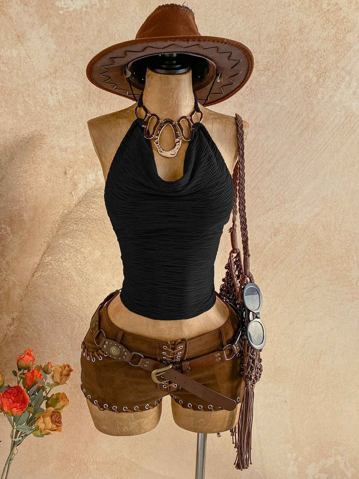 Soleia Spring/Summer New Casual Vacation Western Beach Wedding Guest Attire Graduation Brunch St. Patrick's Day Spring Break Easter Music Festival Elegant Bohemian Tropical Halter Backless Tie Strap M