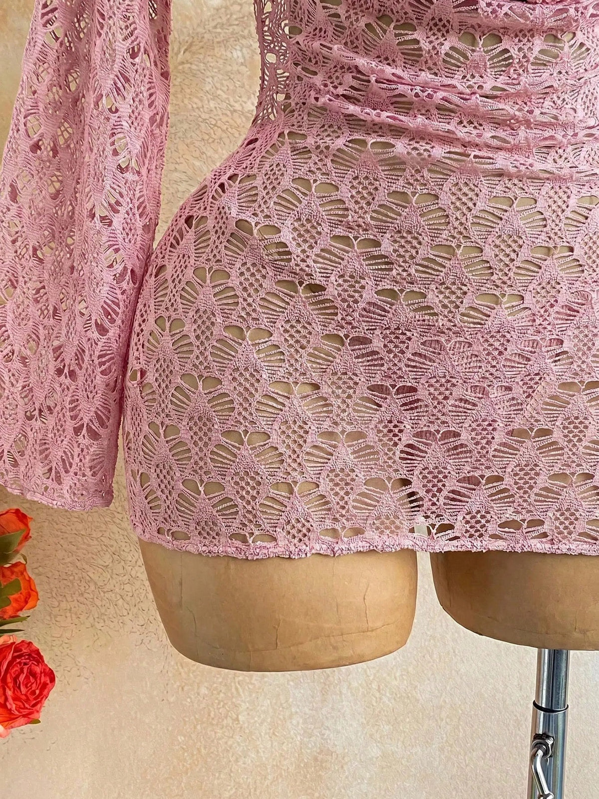 Soleia Women's 3-Piece Sexy Bikini Swimsuit With Pink Mesh Cover-Up Skirt, Fashionable Sexy Swimwear Bathing Suit For Women Beach Outfits
