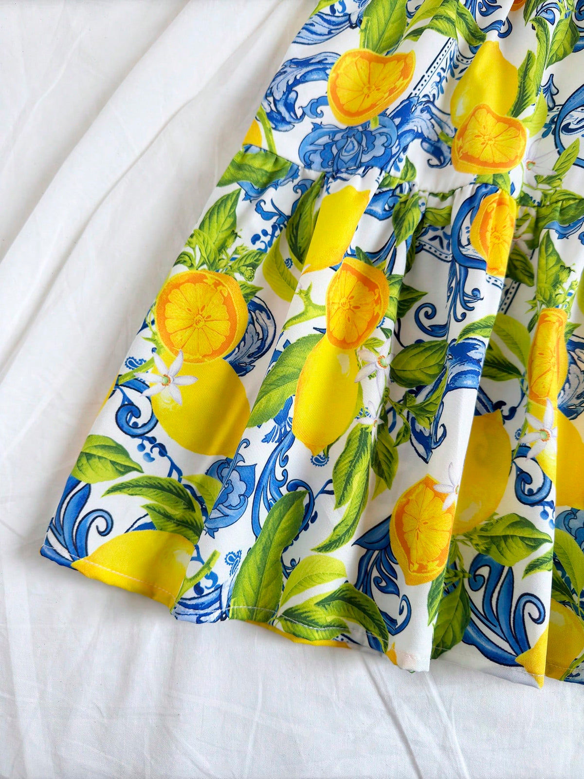 Soleia Women's Vacation Spring Colorful Lemon Print Mini Dress, Valentine's Day Outfit, Summer Outfits, Birthday Dress