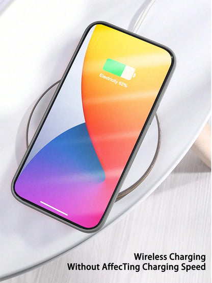 Solid Color Luxury Silicone Shockproof 1PC Liquid Silicone Case Compatible With Apple Compatible With IPhone 16 14 13 12 11 15 Pro Max Cover Compatible With IPhone 12 13 Mini 14 15 16 Plus Fashion Wit