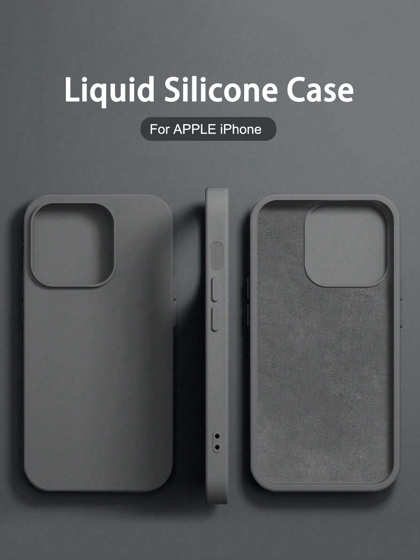 Solid Color Luxury Silicone Shockproof 1PC Liquid Silicone Case Compatible With Apple Compatible With IPhone 16 14 13 12 11 15 Pro Max Cover Compatible With IPhone 12 13 Mini 14 15 16 Plus Fashion Wit