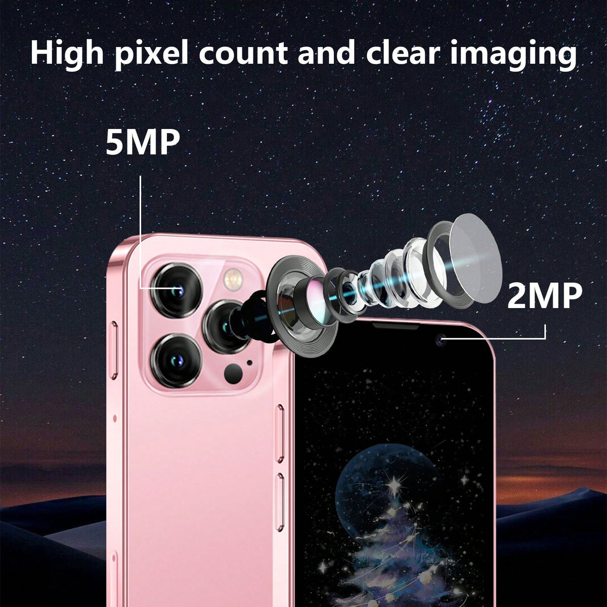 SOYES 3G Mini Smartphone, 3.0 Inch Pocketsized Phone, Dual SIM Slots, Face ID, Phone Premium Small Student Pocket Cellphone, 2GB+16GB, World'S Smallest Mini Phone, Android Compact Phone Premium Small