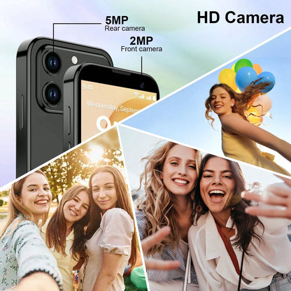 SOYES [New] 3.0" HD Touch Screen Mini Smartphone. Android System. Camera Mobile Phone, Video Cell Phone Wih Face ID GPS 2GB+16GB Best Birthday Present & Christmas Gifts, Download App Via Wifi. With