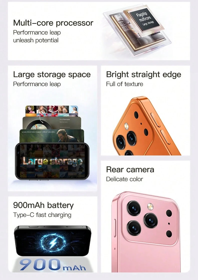 SOYES XS18PRO Fashionable Lightweight Smartphone, 3-Inch 3G Smart Phone, Personalized Mini Ultra-Light, 3.0 High-Definition Screen, Multi-Core Processor, Memory Card Expansion, Compact And Portable, F