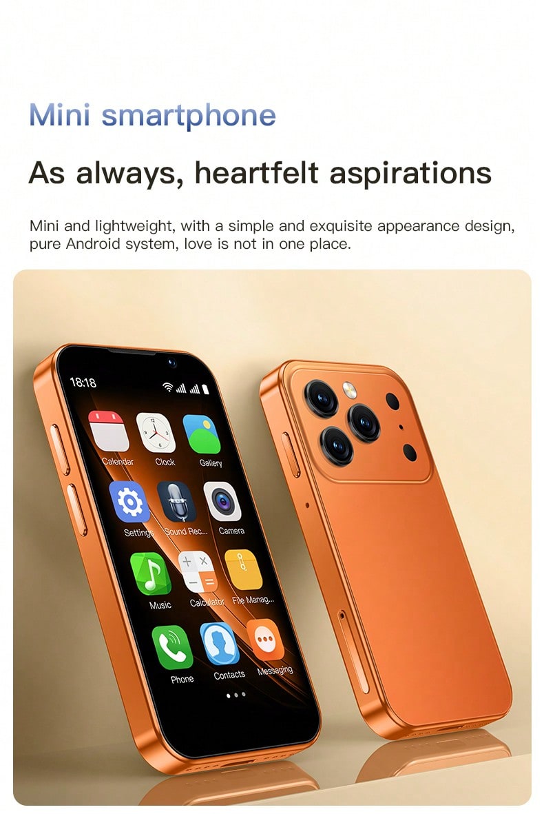 SOYES XS18PRO Fashionable Lightweight Smartphone, 3-Inch 3G Smart Phone, Personalized Mini Ultra-Light, 3.0 High-Definition Screen, Multi-Core Processor, Memory Card Expansion, Compact And Portable, F