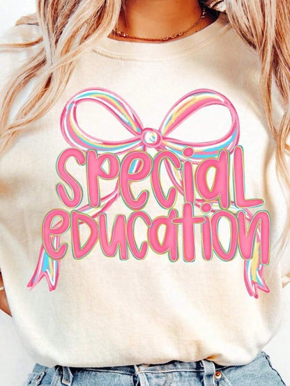 Special Education Teacher T Shirt, SPED Shirt T Shirt, Coquette Back To School T Shirt, Preppy Pink Teacher Life T Shirt, Inclusion Matters T Shirt
