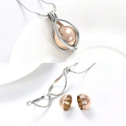 Stainless Steel Teardrop Shaped Urn Pendant Memorial Necklace, Can Hold Human Or Pet Ashes, Hair, Perfume, Sand And Other Mementos