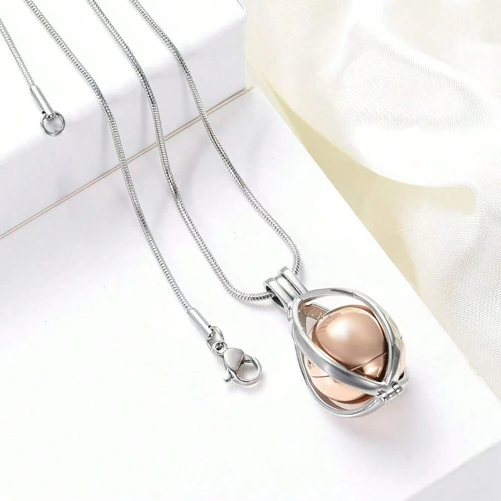 Stainless Steel Teardrop Shaped Urn Pendant Memorial Necklace, Can Hold Human Or Pet Ashes, Hair, Perfume, Sand And Other Mementos