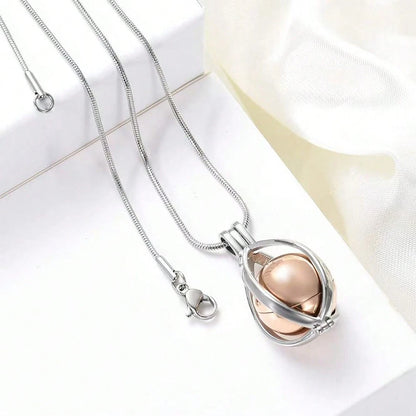 Stainless Steel Teardrop Shaped Urn Pendant Memorial Necklace, Can Hold Human Or Pet Ashes, Hair, Perfume, Sand And Other Mementos