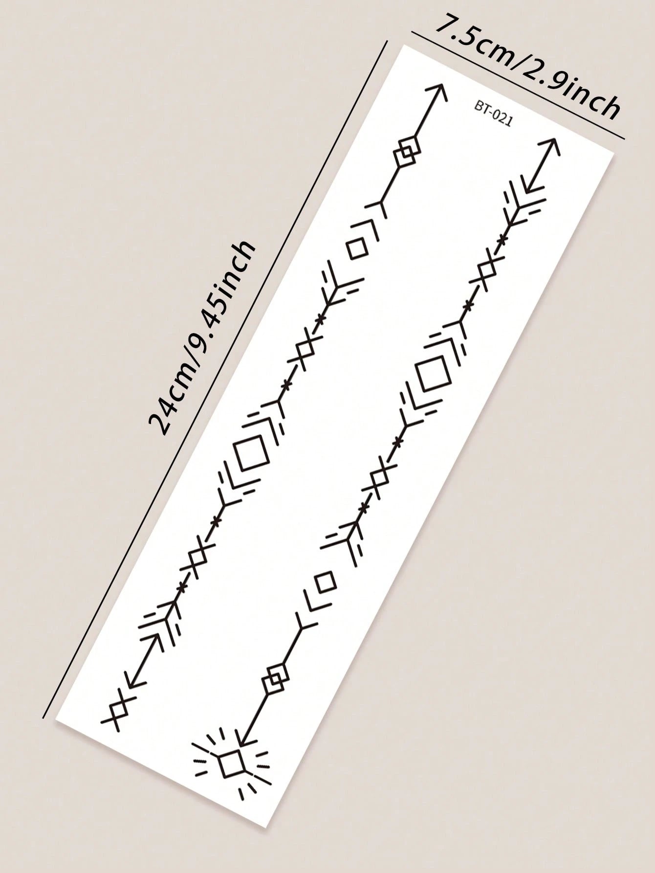 STARTTOOS 1pc Long Back Spine Tattoo Sticker, Black Minimalist Floral & Starlight Pattern, DIY Temporary Tattoo Decal For Arm, Leg, Carnival, Beach Party, Holiday Gift
