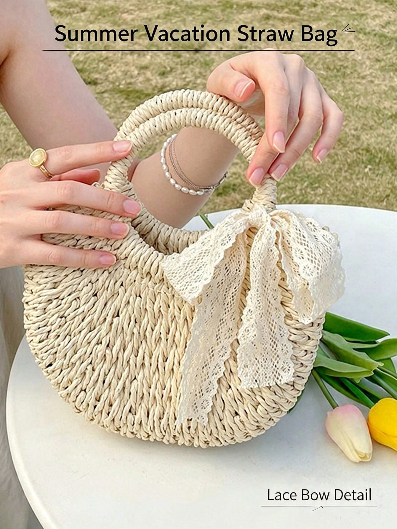 Straw Beach Bag, Beach Necessities,Fashionable Vacation Bag For Summer,Inspired Purse,Travel Bag,Tote Bag,Crossbody Bags For Women,Handbags
