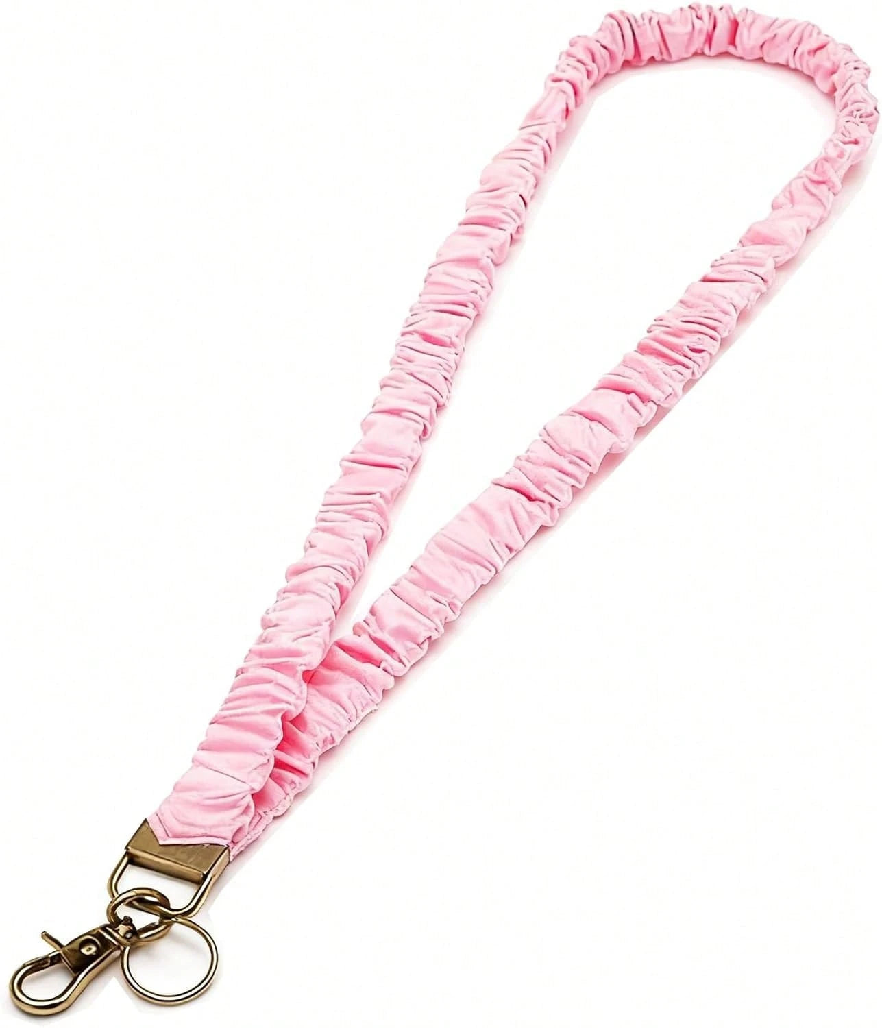 Stretchy Scrunchie Lanyard For ID Badges Keys, Teacher Lanyard With ID Holder Retractable Design For Women Ladies
