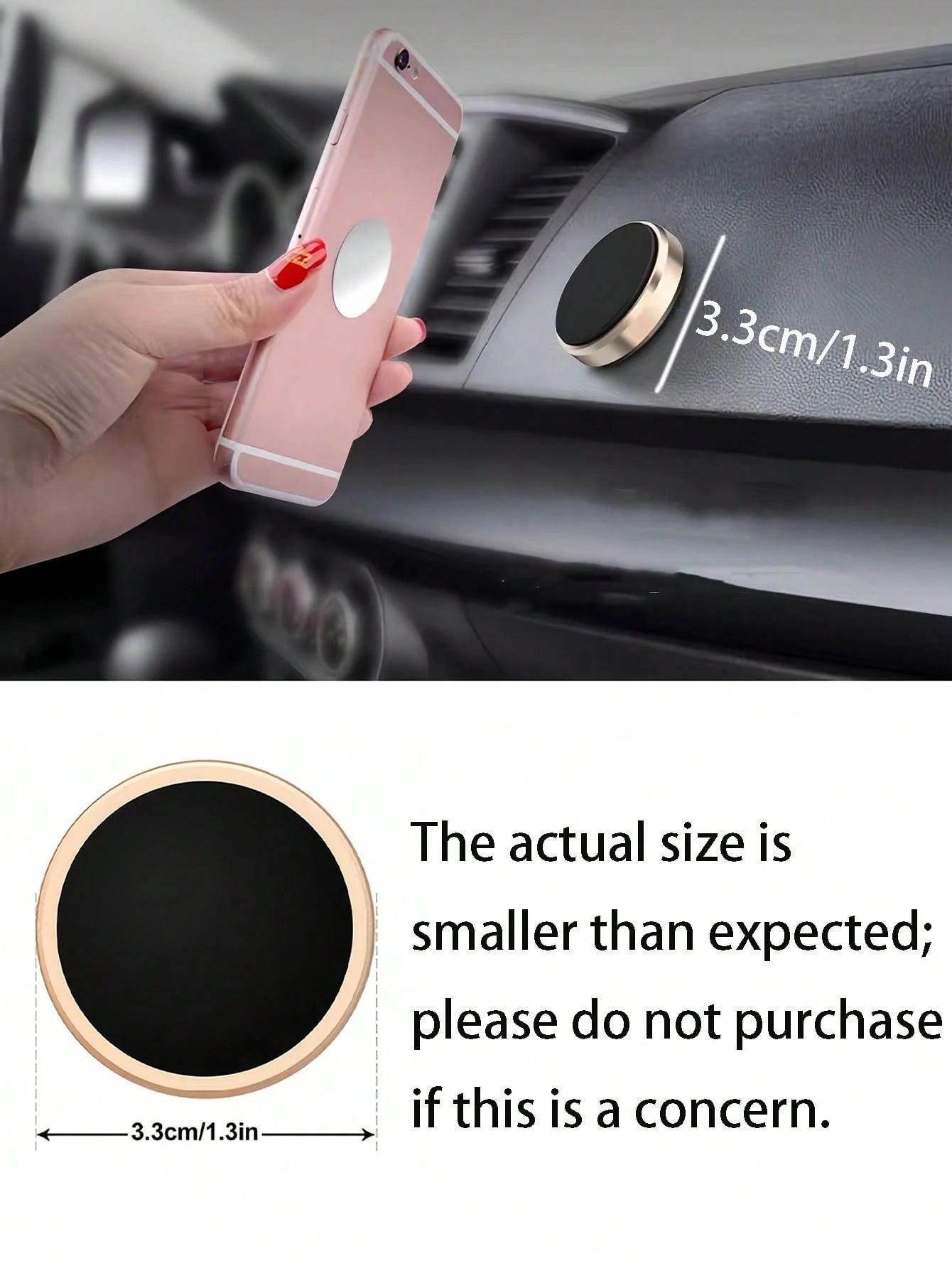 Sturdy Magnetic Mobile Phone Car Holder Adsorb In 1s Attached To Car Dashboard Compatible With All Mobile Phones Universal Magnetic Holder Multifunctional Mobile Phone Magnetic Suction Bracket Car Ess