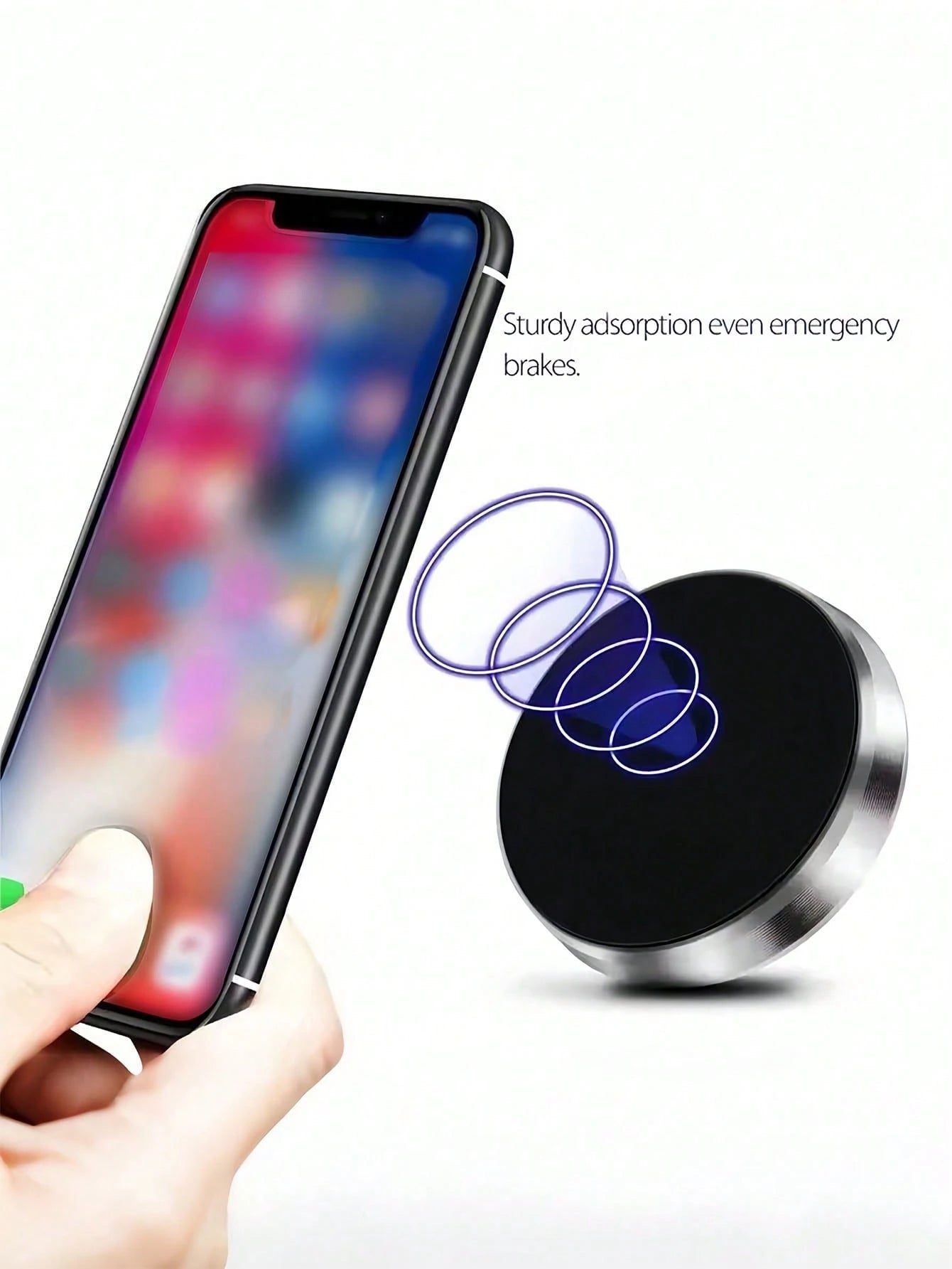 Sturdy Magnetic Mobile Phone Car Holder Adsorb In 1s Attached To Car Dashboard Compatible With All Mobile Phones Universal Magnetic Holder Multifunctional Mobile Phone Magnetic Suction Bracket Car Ess
