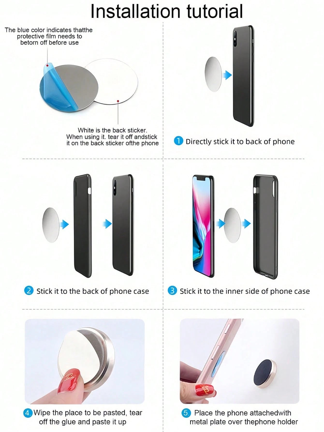 Sturdy Magnetic Mobile Phone Car Holder Adsorb In 1s Attached To Car Dashboard Compatible With All Mobile Phones Universal Magnetic Holder Multifunctional Mobile Phone Magnetic Suction Bracket Car Ess