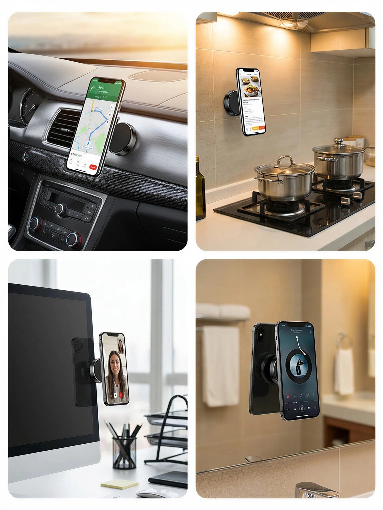 Sturdy Magnetic Mobile Phone Car Holder Adsorb In 1s Attached To Car Dashboard Compatible With All Mobile Phones Universal Magnetic Holder Multifunctional Mobile Phone Magnetic Suction Bracket Car Ess